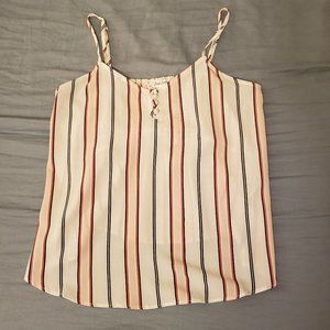 Pink Rose striped tank top